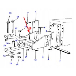 3530803m1 galinio prikabinimo kaištis