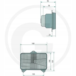 Granito krypties reflektoriaus įdėklas
