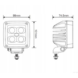 LED darbo lempa 40w 4500lm išsklaidyta šviesa
