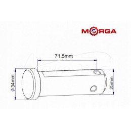 Apatinės svirties jungties frezuotas kaištis 80450205