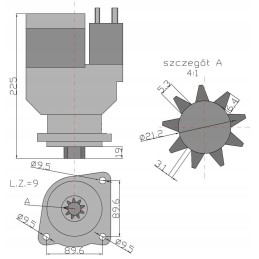 Starteris su reduktoriumi Renault Fendt Farmer 2l sriegis