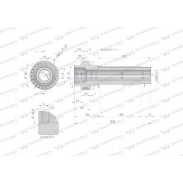 Dėžutės tarpinis velenas su 23 C385 Warynski 80121181