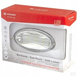 Ovali LED darbinė lempa 30w 2400lm su kištuku