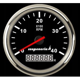 Tachometras su valandų skaitikliu 0 4000 juodas