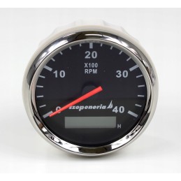 Tachometras su valandų skaitikliu 0 4000 juodas