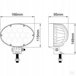 LED darbo lempa ovali 65w 5200lm 10 30v