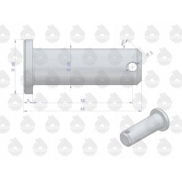 Apatinės pakabos tvirtinimo kaištis c 330 c 360 ursus