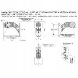 LED žymeklis trigubas žymeklis ld 2180 dešinėje