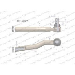 Vairo jungtis dešinė 340mm m24x1 5 04415652