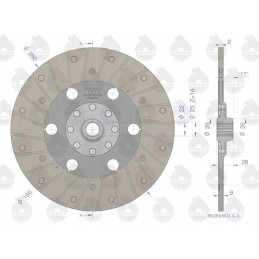 Sankabos diskas traktoriaus pavarai ir pakopai c 330m p