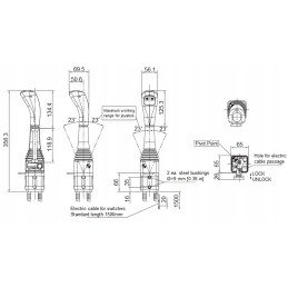 Vairasvirtė 3369 šakutei su 2 Indemar mygtukais