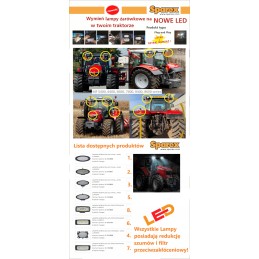 Massey Ferguson 5400 6200 LED galinis darbinis žibintas