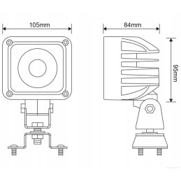 LED darbo lempa 25w 2500lm išsklaidyta šviesa