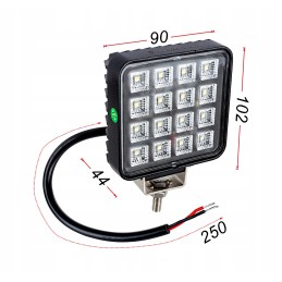 16 LED halogeninė darbo lempa su jungiklių pora