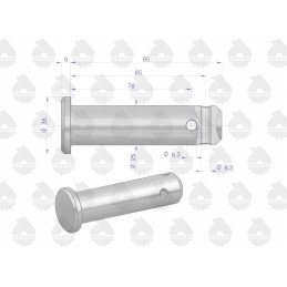 LP C360 pakabos tvirtinimo kaištis, originalus Ursus