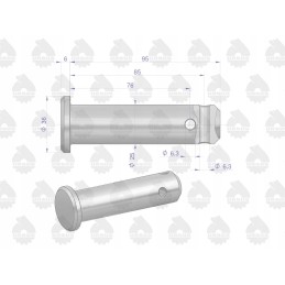 LP C360 pakabos tvirtinimo kaištis, originalus Ursus