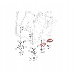 John Deere R66375 guminis kabinos padas