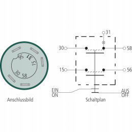 Priekinių žibintų valdymo jungiklis