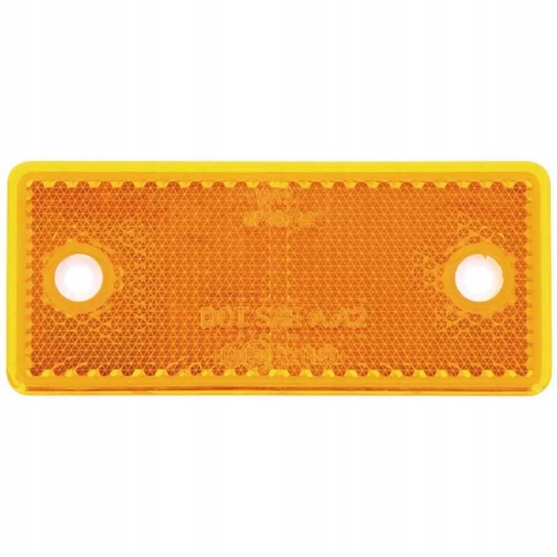Universalus stačiakampis atšvaitas 96x42 mm geltonas