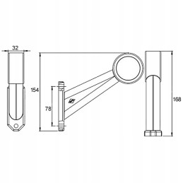 LED markerinė lempa 12v 24v kairėje balta ir raudona