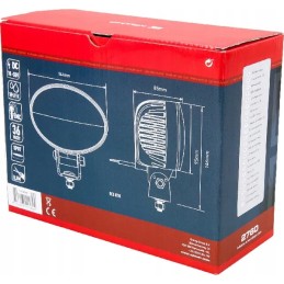 LED darbo lempa ovali 36w 2760lm 10 30v šviesa