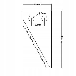 Claas 611204 dalgio ašmenys su stambiais grioveliais