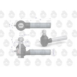 Rutulinis šarnyras II sriegis C 360 originalus 50835070u