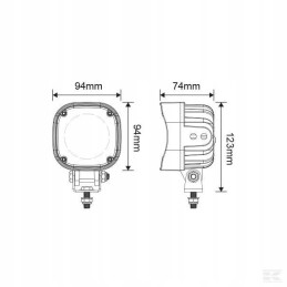 Kvadratinė LED darbinė lempa 25w 3000lm