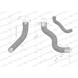 Alkūninio duslintuvo sujungimo vamzdis AL171730 AL164071