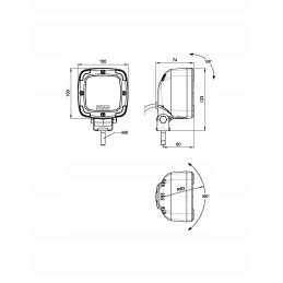 Halogeninė darbo lempa 9 LED prožektorius IP68 1800lm