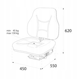 Sėdynė su amortizatoriumi, audinys c 330 c 360 mf3