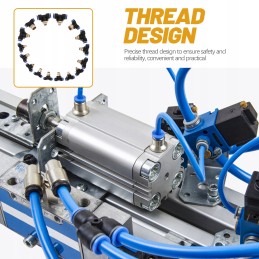 16 vnt oro žarnų jungiamųjų detalių, užspaudžiamų jungiamųjų detalių