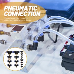 16 vnt oro žarnų jungiamųjų detalių, užspaudžiamų jungiamųjų detalių