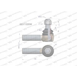 Vairo jungtis 106mm m24x1 5 02311220 waryn