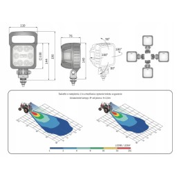 LED darbo lempa wesem reflektorius 29w 2500lm led6f