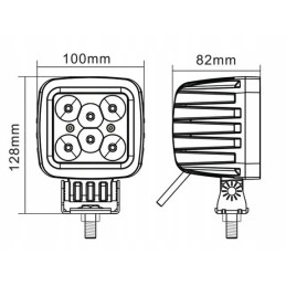 Kvadratinė LED darbo lempa 42w 3780 lm 10 30v