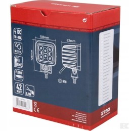 Kvadratinė LED darbo lempa 42w 3780 lm 10 30v