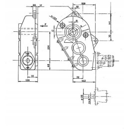 Berma RT 300 tipo pavarų dėžė, perdavimo skaičius 29 5 1