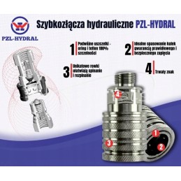 Hydra euro greitoji jungtis, ilgas kištukas, m18x1, 5 ISO
