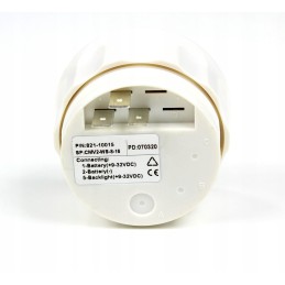 Įtampos indikatorius voltmetras 8 16 v 52 mm baltas