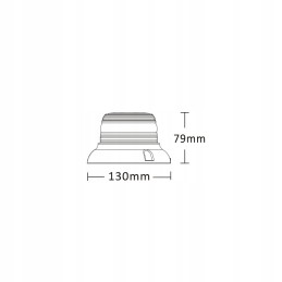 LED švyturio įspėjamoji lemputė 12v 24v varžtai