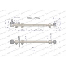 Vairo traukė 435mm 3058843r91 Warynski