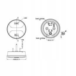 LED galinis žibintas 3 funkcinis 12 24v 32led l1837
