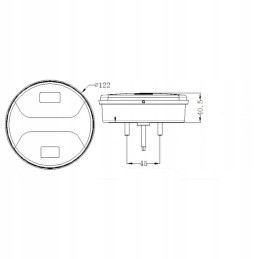 LED galinis žibintas 3 funkcinis 12 24v 32led l1837