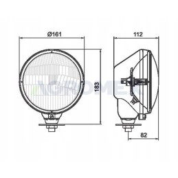 Metalinis traktoriaus priekinis žibintas, H4 tipas, kairysis