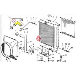 Viršutinis radiatoriaus vamzdis c 330 originalus 50017032u