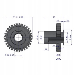 PTO varomasis ratas, MF3 relė, originalus Ursus