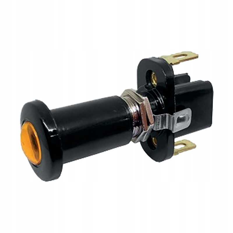 Jungiklis, ištraukiamas jungiklis, LED geltona, 12 24 voltai