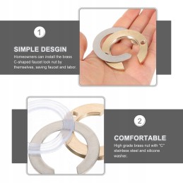 Nedidelis įrankių rinkinys, kad neatsipalaiduotų čiaupo tvirtinimo veržlė