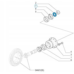 New Holland Case 8181 galinės ašies traukos poveržlė